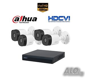 FullHD Комплект DAHUA - DVR + 4 броя 1080P булет камери