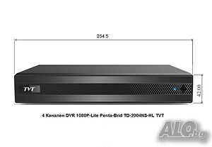 TVT 1080P-Lite 4 Канален DVR Penta-Brid TD-2004NS-HL