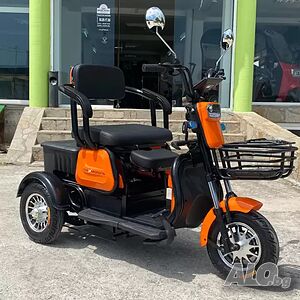 Електрическа триместна триколка MaxMotors X1 1500W Orange