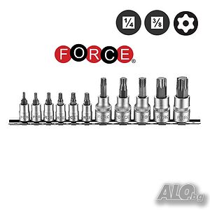 Вложки TORX с отвор 1/4 - 3/8 от T10 до T60 11части