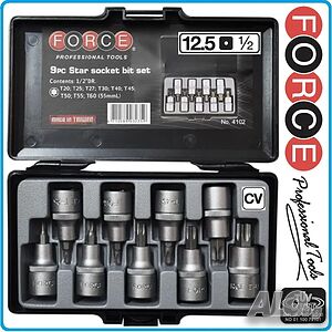 К-т вложки TORX от T20 до Т60 1/2 9 части