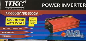 Висококачeствен мощен инвертор за автомобил UKC 12V-220V, 5000W