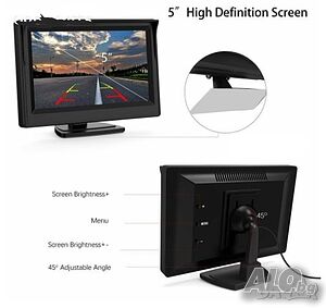5 инча LCD Монитор за Камера за Задно Виждане, Цветен
