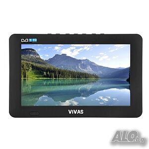 8” портативен телевизор Vivas TV8, 8 инча, 12/220V, Цифров тунер DVB-T2, Мултимедия