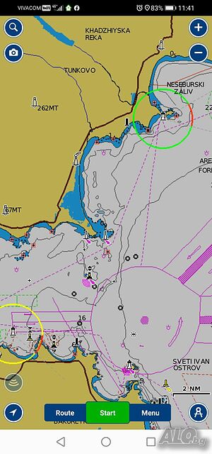 Navionics Boating HD full 9.1 за Android с карта на Черно море подходяща за рибари, яхти и водолази