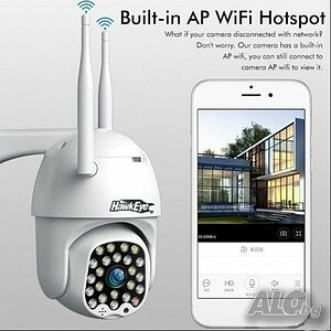 Камера за видеонаблюдение - въртяща се, WIFI,2MP,HawkEye, 23 LED, ycc365plus