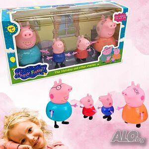 Комплект 4 броя фигурки Семейството на Пепа Пиг, PEPPA PIG