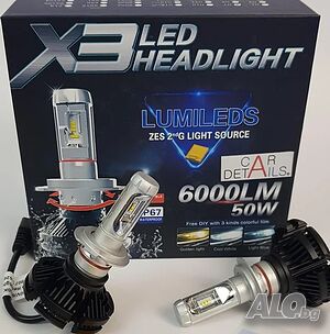 Led крушки за фарове Kapp X3, CR-140, 6000LM, H7, 25w, 12/24V