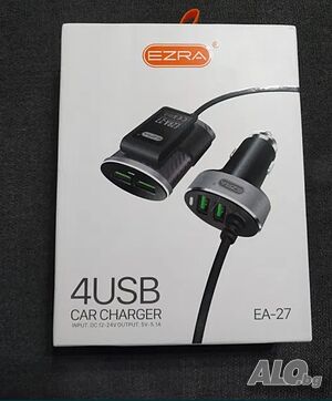 Качествено зарядно за Автомобил и Камион с 4 USB входа