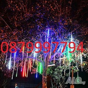 Led Висулки падащ сняг 8бр. 50см. Многоцветни