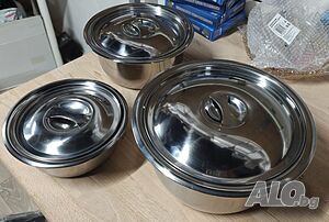 🥣 Комплект купи с капак от неръждаема стомана - Практично решение за вашата кухня 🥣 | Съдове, Сервизи, Прибори | София