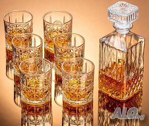 🥂 Комплект от стъклена гарафа с 6 броя чаши - ОРИГИНАЛЕН КОМПЛЕКТ, подходящ и за подарък 🥂 | Съдове, Сервизи, Прибори | София