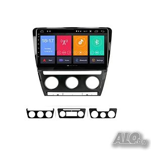SKODA OCTAVIA 2 2007-2014 - 10’’ / Черен Гланц / Андроид Навигация, 9064